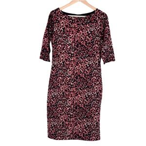 Peruvian Connection Panthers print sheath dress size medium